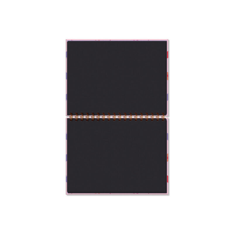 CADERNO DE CRIACAO FOLHAS PRETAS - FUN ROSA