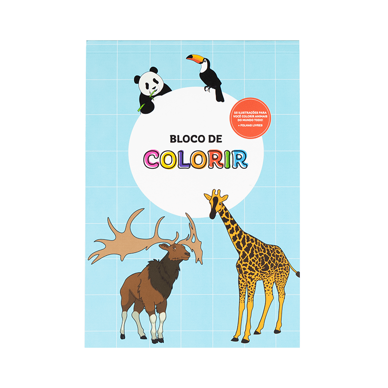 BLOCO DE COLORIR MAGNOLIA COLORIR MUNDO ANIMAL - Magnolia Iguatemi Esplanada