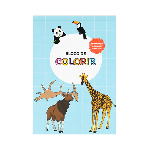 BLOCO DE COLORIR MAGNOLIA COLORIR MUNDO ANIMAL - Magnolia Iguatemi Esplanada