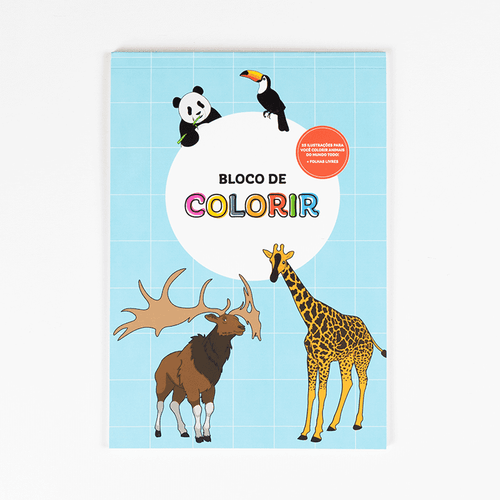 BLOCO DE COLORIR MAGNOLIA COLORIR MUNDO ANIMAL - Magnolia Iguatemi Esplanada