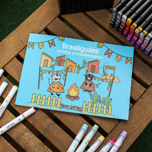 LIVRO DE COLORIR BRASILIGUDES A4 - Magnolia Iguatemi Esplanada