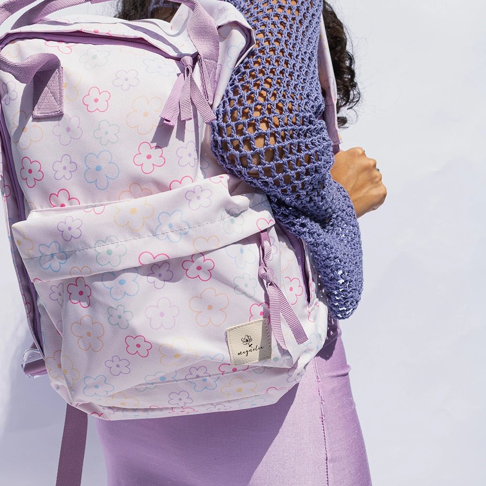 MOCHILA QUADRADA MAGNOLIA CANDY FLOWERS - Magnolia Iguatemi Esplanada