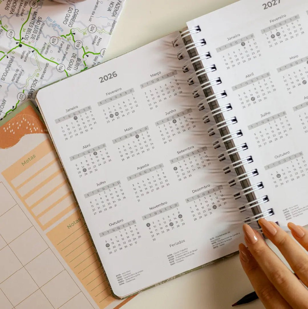PLANNER DIARIO 2026 MAGNOLIA BOHO DOBRADURA - Magnolia Iguatemi Esplanada
