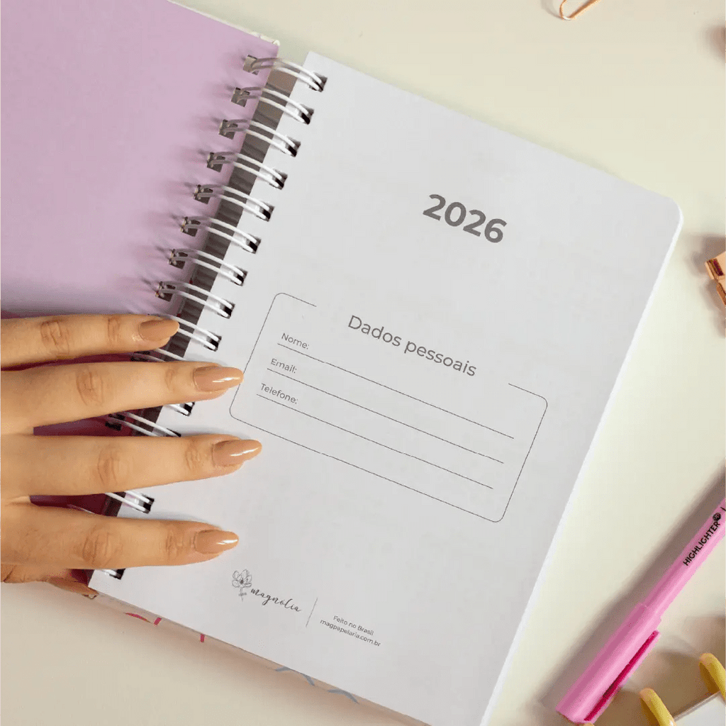 PLANNER DIARIO 2026 MAGNOLIA CANDY FLOWERS - Magnolia Iguatemi Esplanada