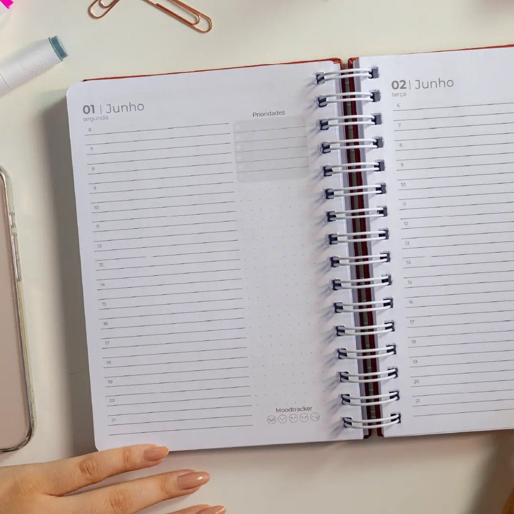 PLANNER DIARIO 2026 MAGNOLIA LOVE RED - Magnolia Iguatemi Esplanada