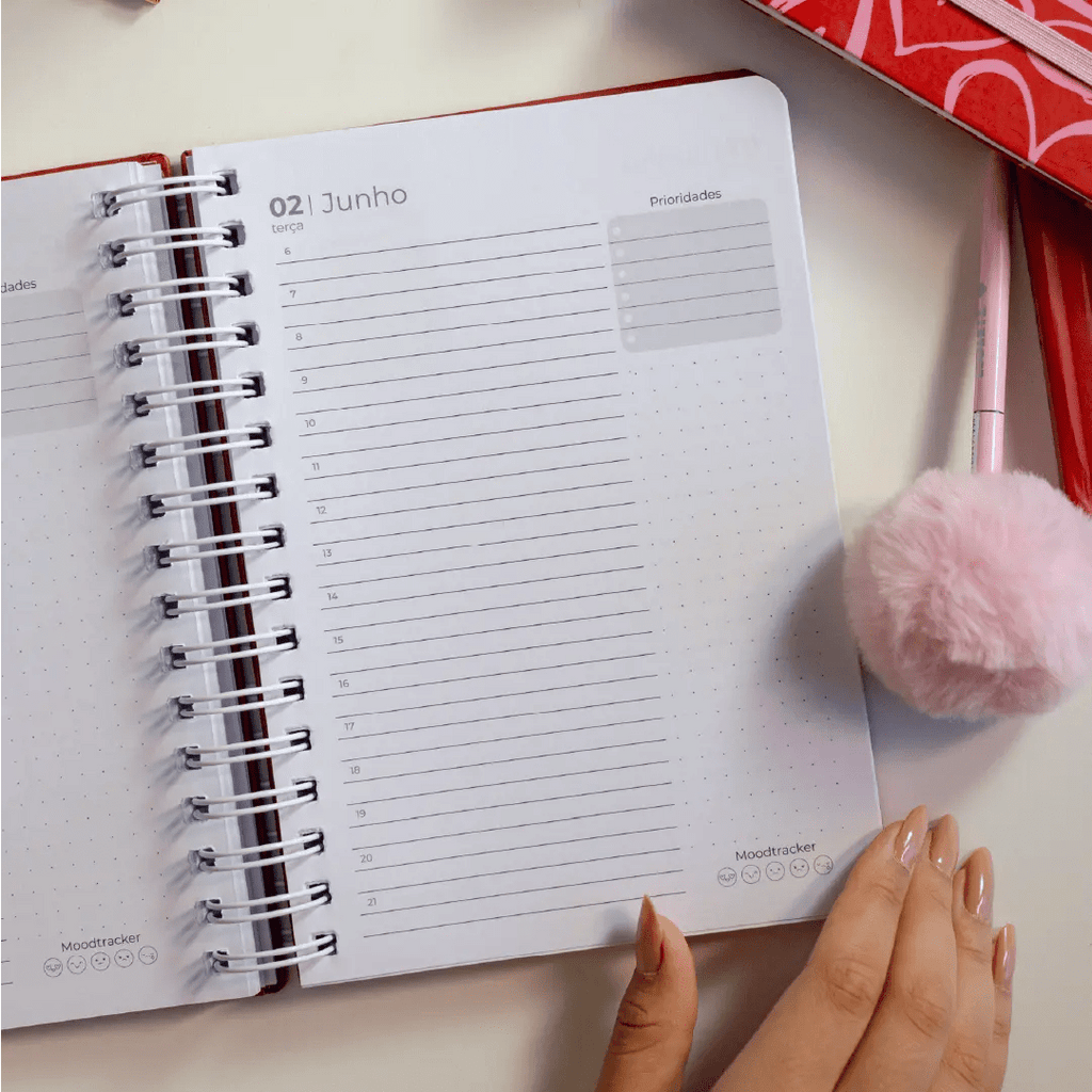 PLANNER DIARIO 2026 MAGNOLIA LOVE RED - Magnolia Iguatemi Esplanada