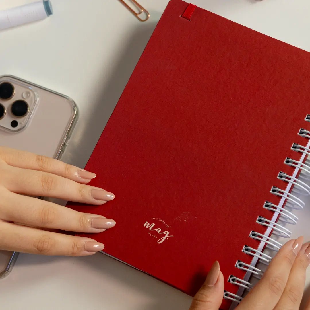 PLANNER DIARIO 2026 MAGNOLIA LOVE RED - Magnolia Iguatemi Esplanada