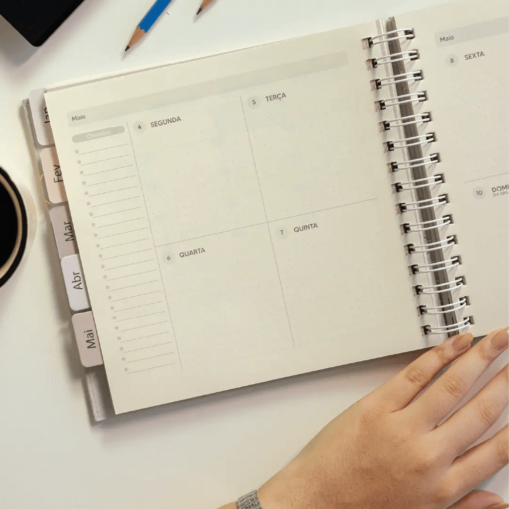 PLANNER LIFE 2026 MAGNOLIA CONCRETO SIMETRIA CIMENTO - Magnolia Iguatemi Esplanada