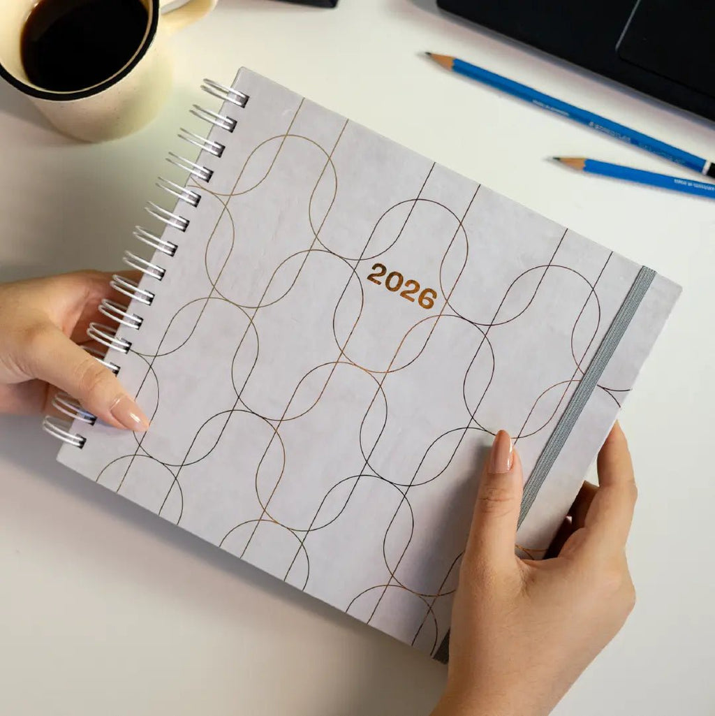 PLANNER LIFE 2026 MAGNOLIA CONCRETO SIMETRIA CIMENTO - Magnolia Iguatemi Esplanada