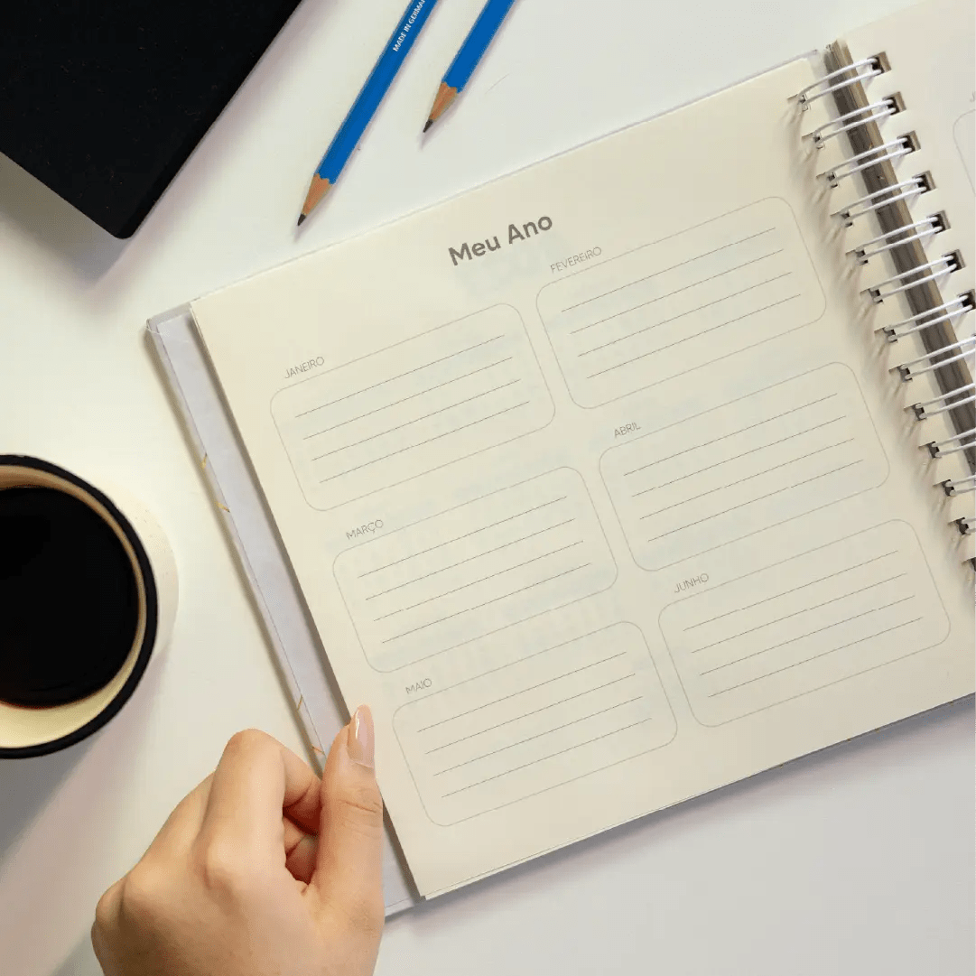 PLANNER LIFE 2026 MAGNOLIA CONCRETO SIMETRIA CIMENTO - Magnolia Iguatemi Esplanada