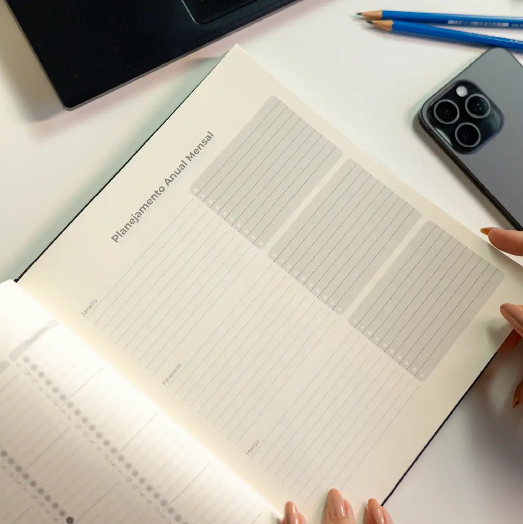 PLANNER OFFICE 2026 MAGNOLIA CONCRETO PRETO - Magnolia Iguatemi Esplanada