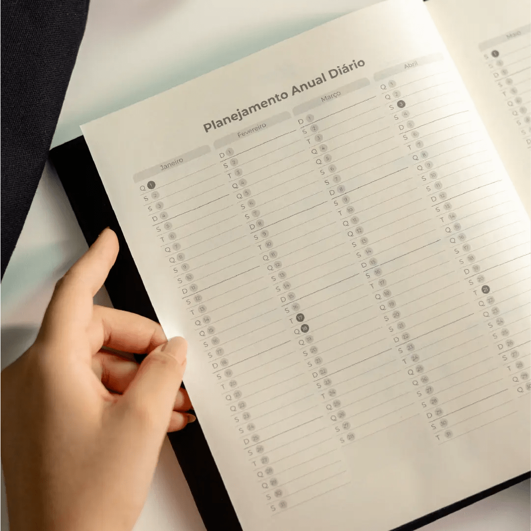 PLANNER OFFICE 2026 MAGNOLIA CONCRETO PRETO - Magnolia Iguatemi Esplanada