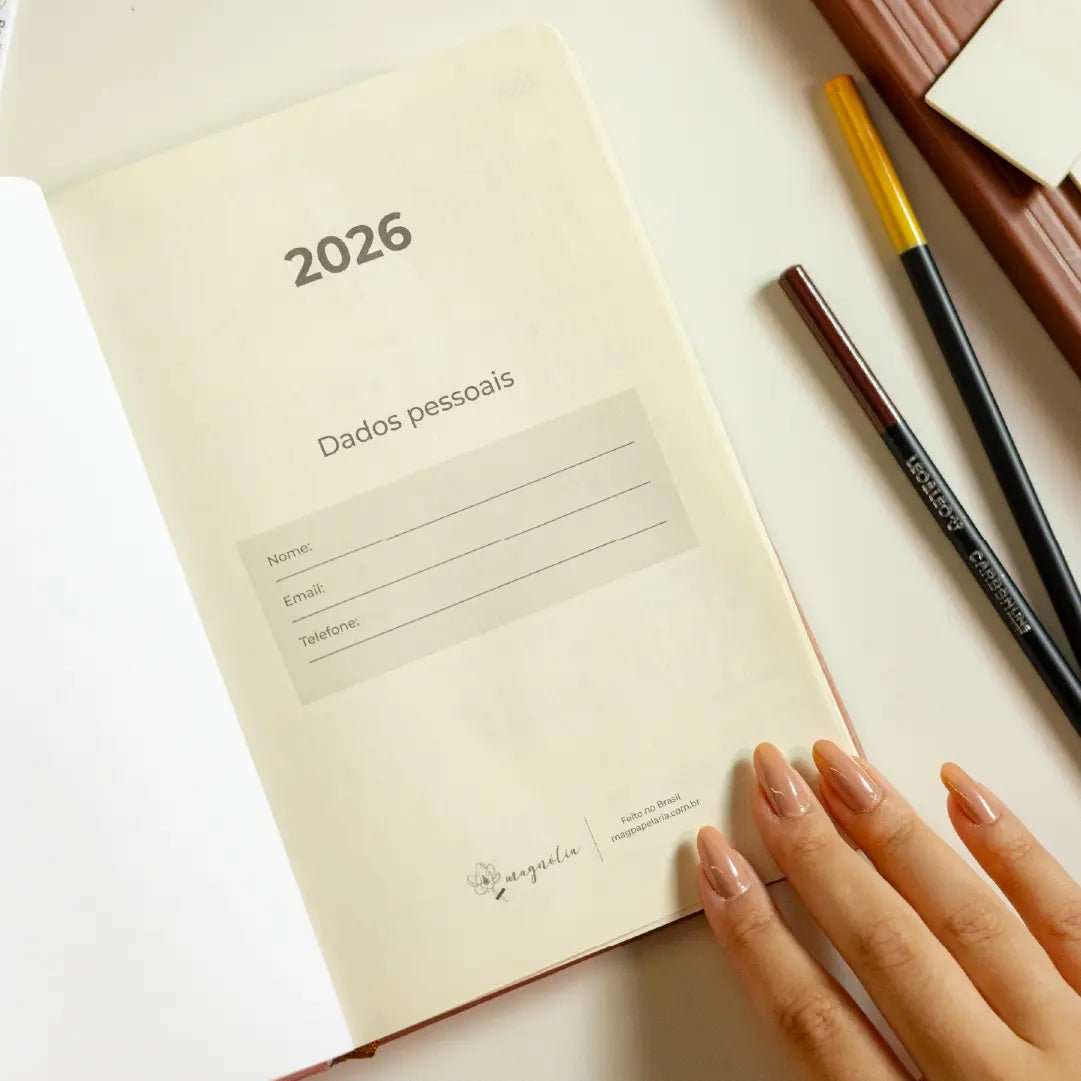 PLANNER SLIM 2026 MAGNOLIA BOHO CAMPO - Magnolia Iguatemi Esplanada