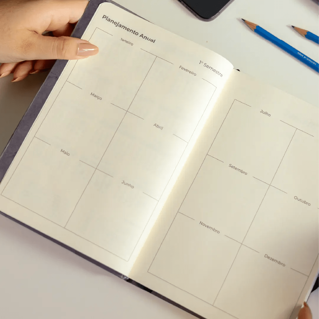 PLANNER SLIM 2026 MAGNOLIA CONCRETO CIMENTO BLACK - Magnolia Iguatemi Esplanada