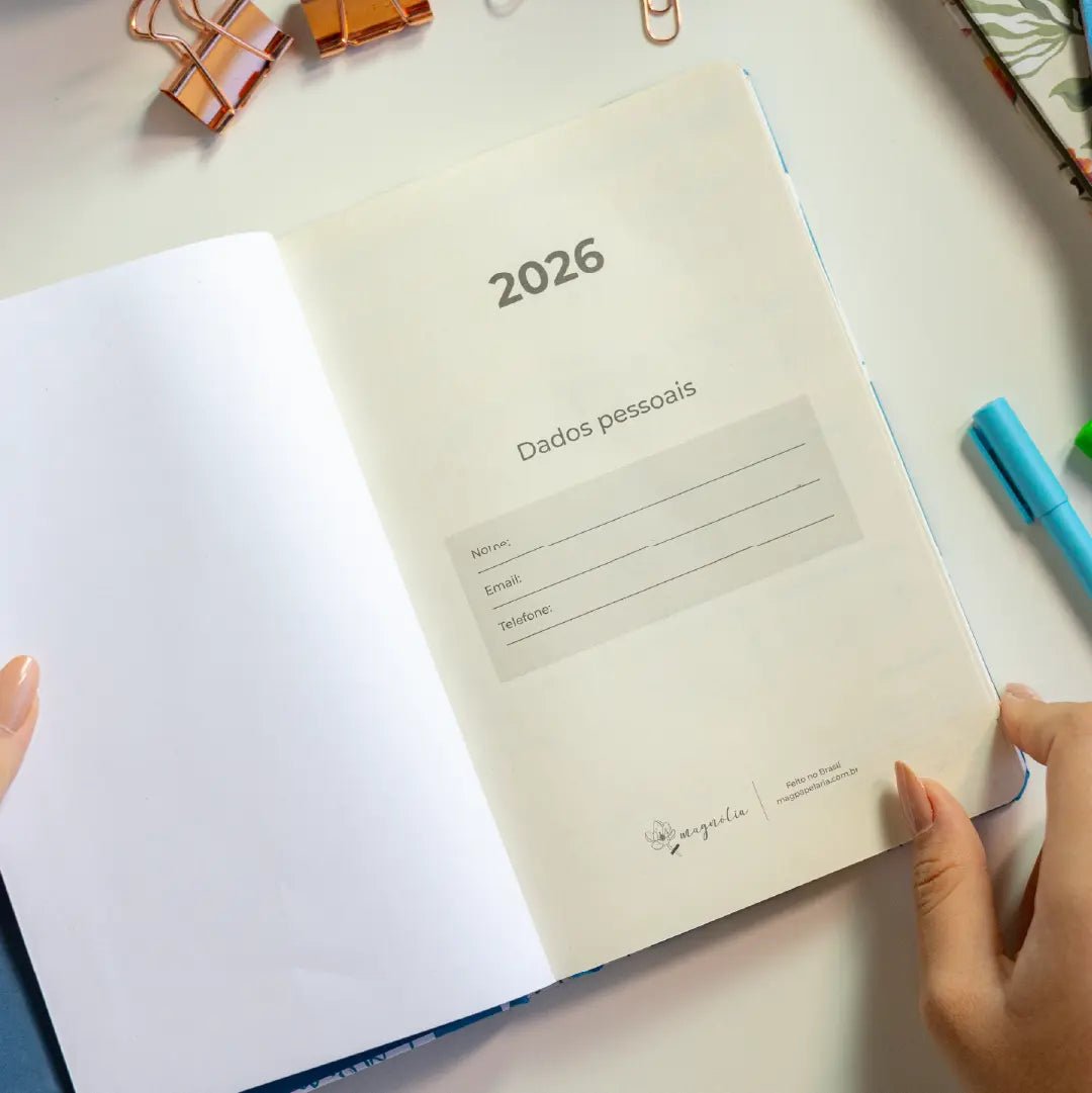 PLANNER SLIM 2026 MAGNOLIA MON AMOUR SEASTAR - Magnolia Iguatemi Esplanada