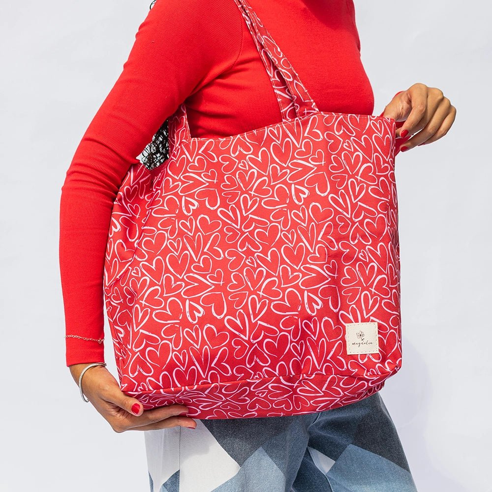 TOTE FLIP MAGNOLIA LOVE DRAWING HEARTS - Magnolia Iguatemi Esplanada